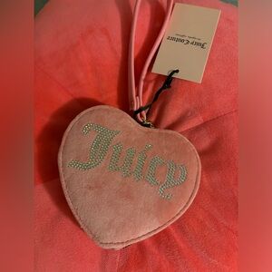 Pink velour juicy coin purse